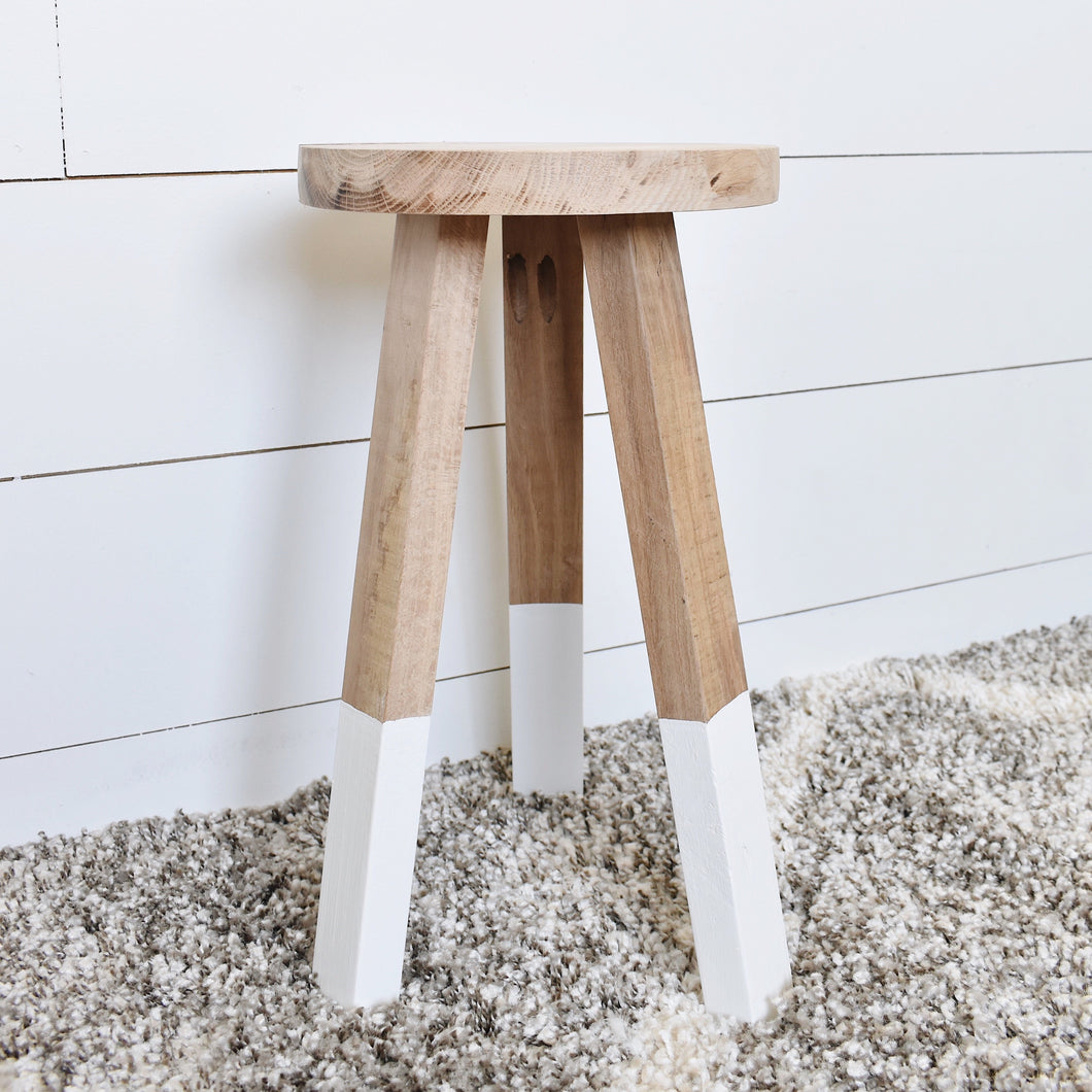 White oak dipped stool || furniture