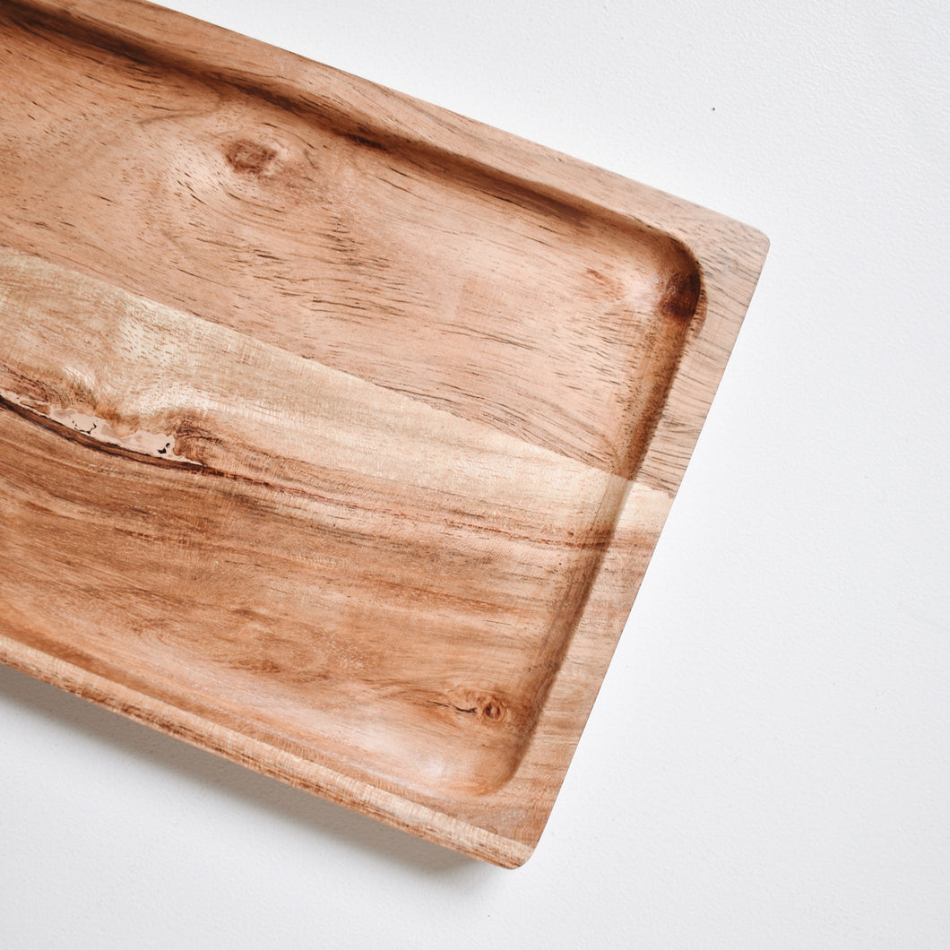 Flat wood tray