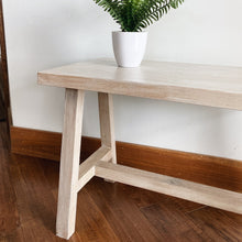 Load image into Gallery viewer, White oak bench || furniture
