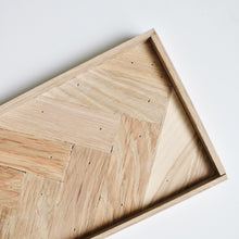 Load image into Gallery viewer, Herringbone white oak tray
