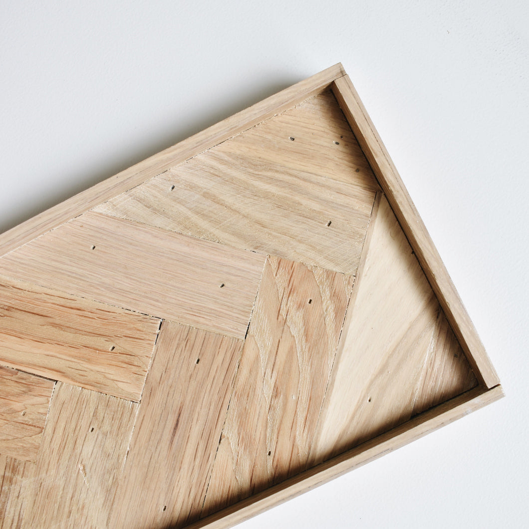 Herringbone white oak tray