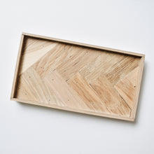 Load image into Gallery viewer, Herringbone white oak tray
